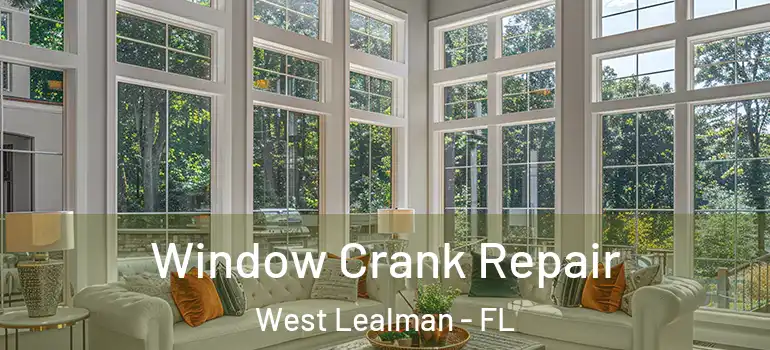 Window Crank Repair West Lealman - FL
