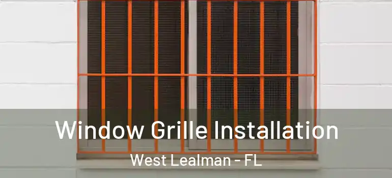 Window Grille Installation West Lealman - FL